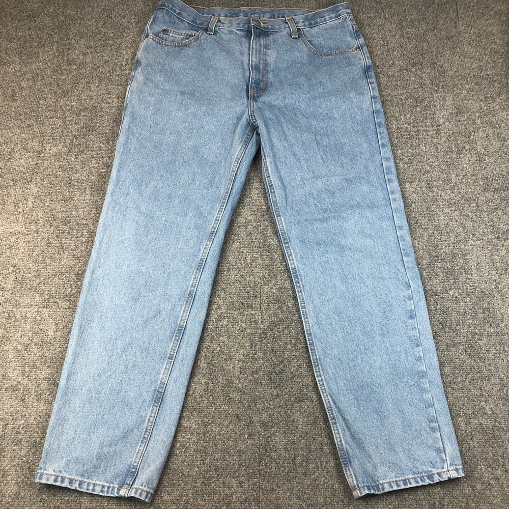 Members Mark Light Wash Straight Leg Denim Jeans Mens 34x30 Cotton